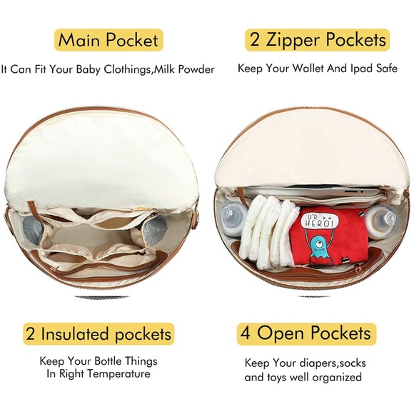 New Miss Fong camel diaper bag.